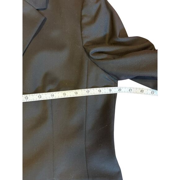 J. CREW Black Wool Blend Blazer 2-button Suit Jacket Work Bossgirl Women's 12 - Picture 4 of 6